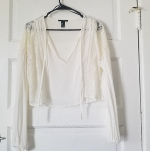 long sleeve cropped shirt